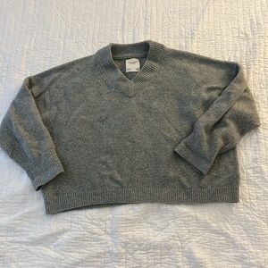 Abercrombie & Fitch Gray V Neck Sweater XL